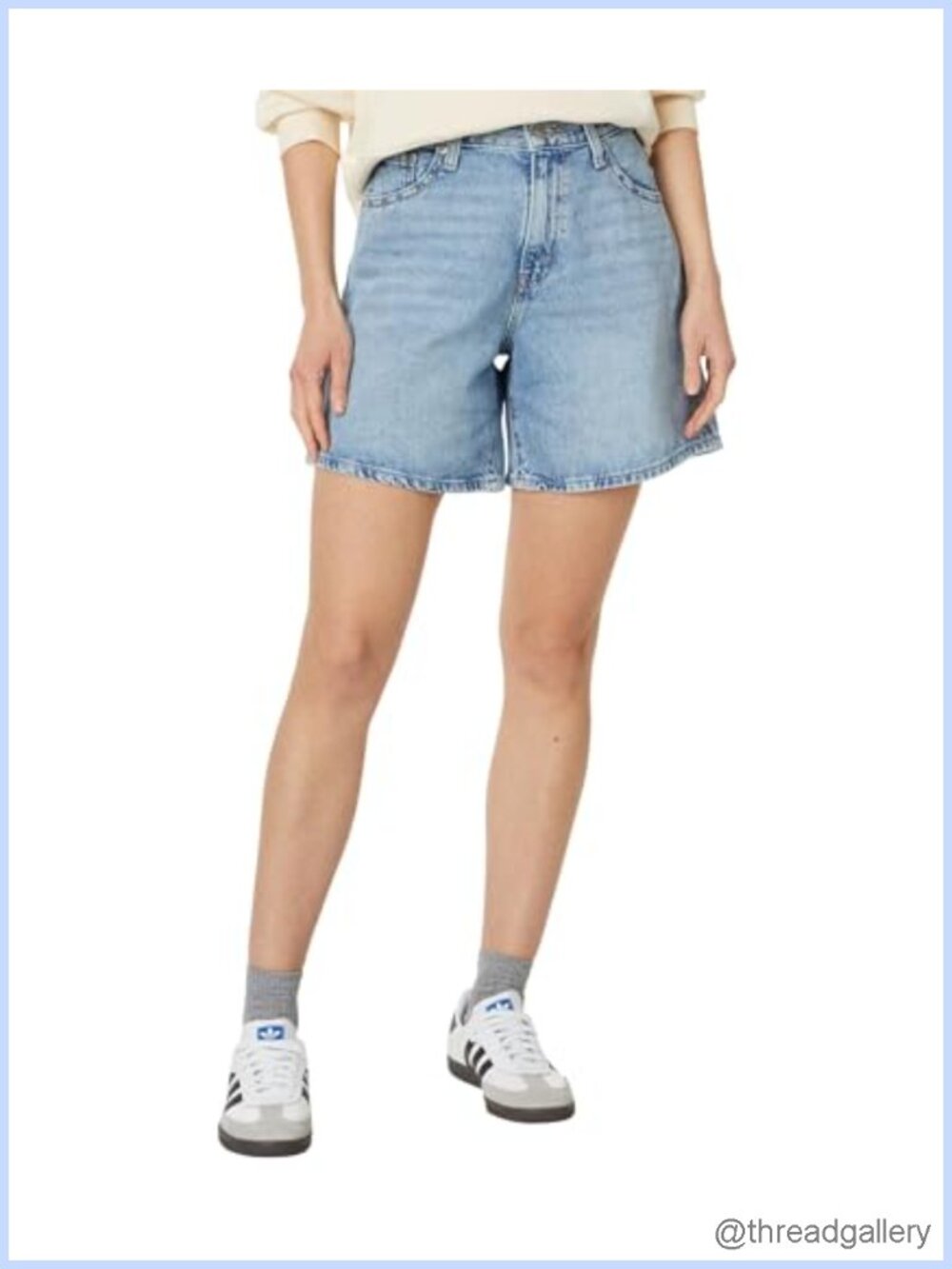 High Rise Baggy Denim Shorts Relaxed Fit Jean Shorts